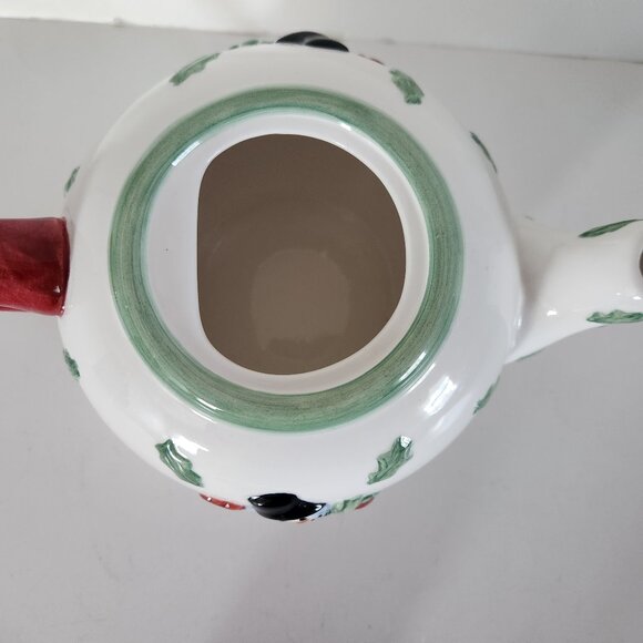 Inspirado IDC Handpainted Ceramic Snowman Holiday Teapot - Picture 5 of 11